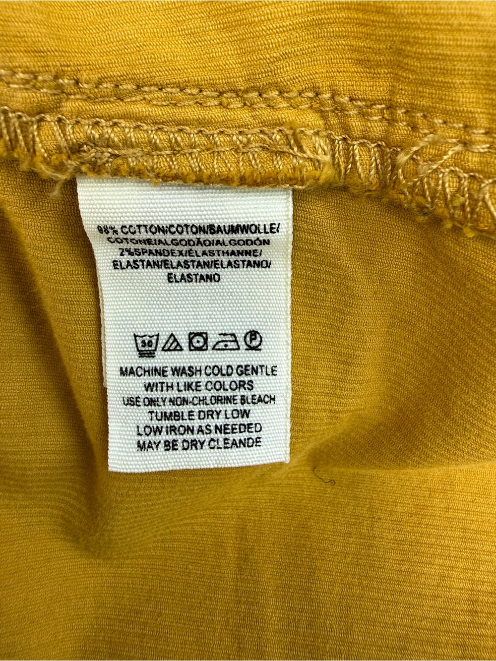 We The Free Mustard Button-Front Corduroy Mini Skirt - Picture 5 of 5
